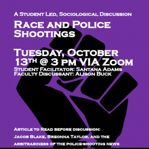 race and police shooting event poster